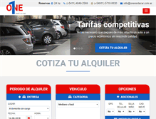 Tablet Screenshot of onerentacar.com.ar